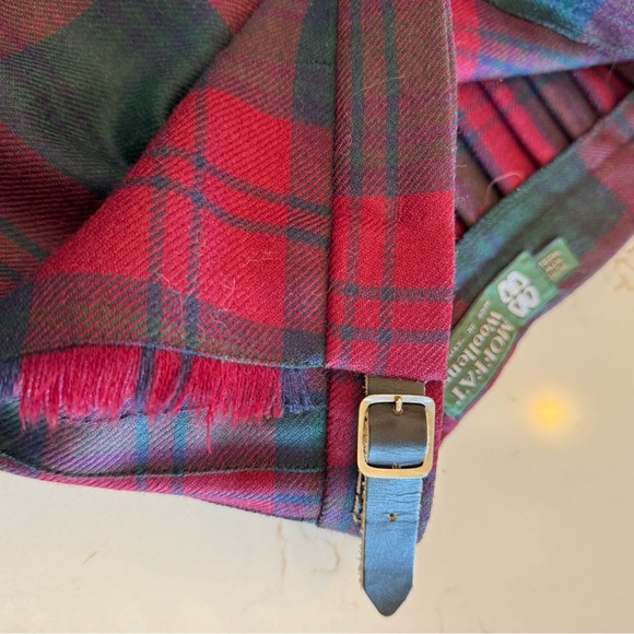 Vintage Moffat Woollens Made in Scotland Wrap Tartan Plaid Wool Skirt / 16 - Picture 8 of 14